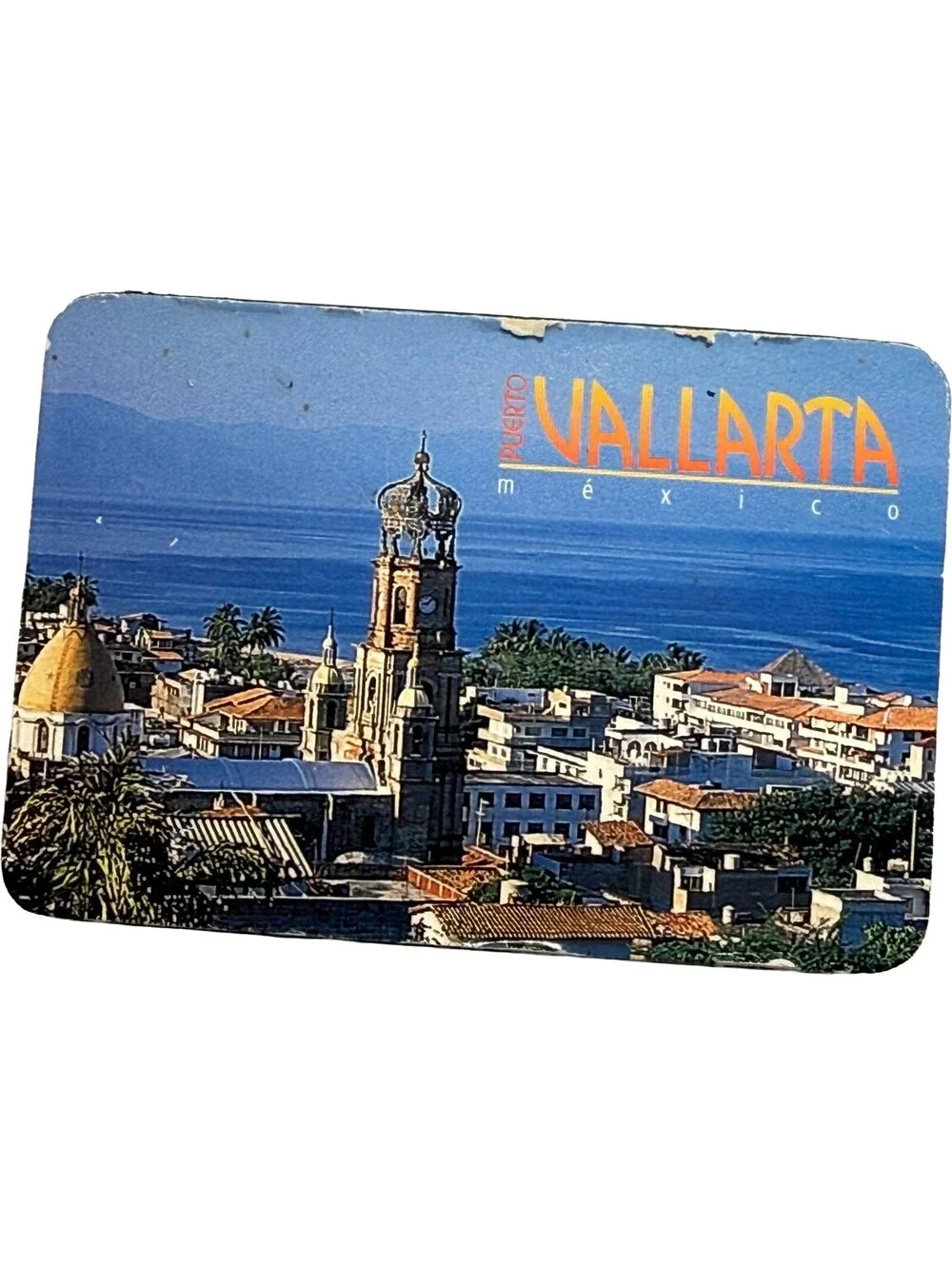 2 pc Lot Vintage Mexico Magnets Cozumel & Puerto Vallarta Mexico Travel Souvenir
